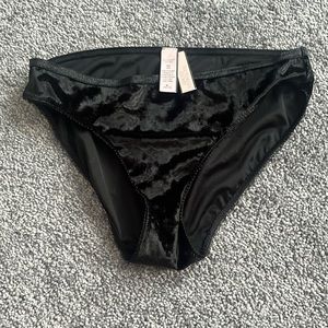 NWT VS Black Velvet Bikini Panty